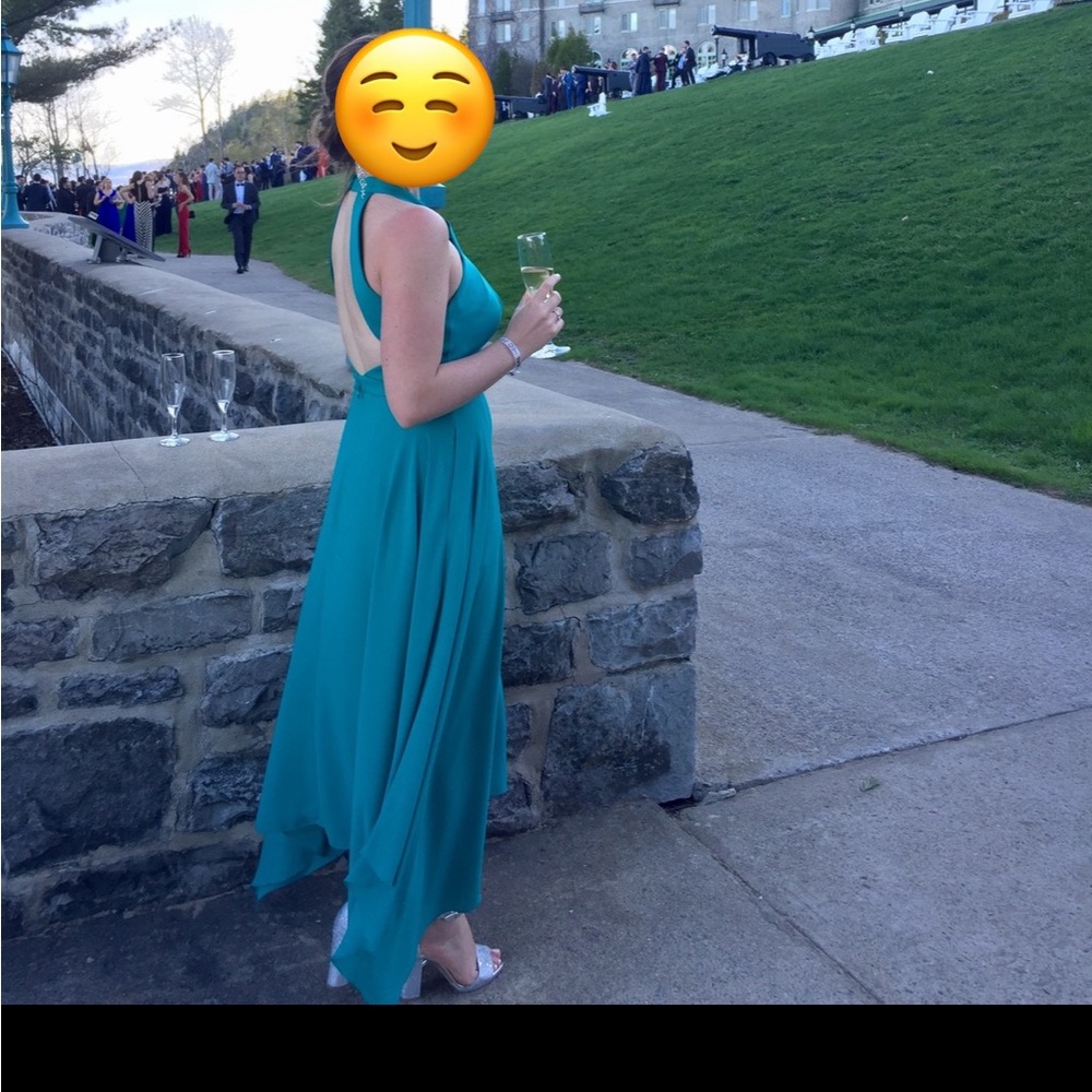 BCBG TURQUOISE DRESS, size 8 (worn once)